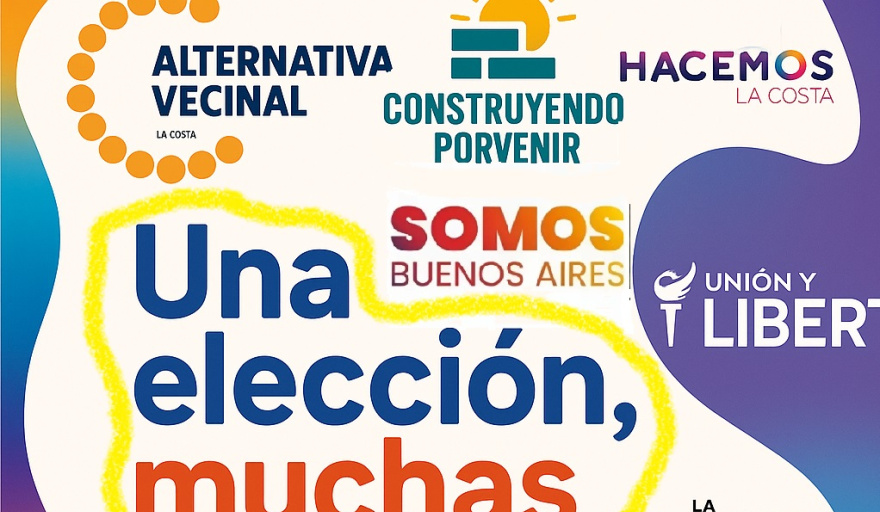 Once frentes políticos competirán por nueve bancas en un escenario sin PASO en el Partido de La Costa se fragmenta.
