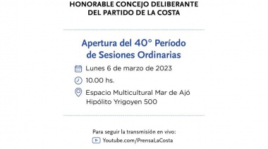 Apertura del 40º período de sesiones ordinarias del Honorable Concejo Deliberante