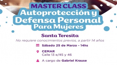 Se realizará un masterclass para mujeres en defensa y autoprotección personal