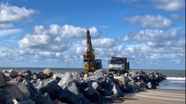 Trabajo junto a Provincia: se reactivó la obra de protección del frente costero en Las Toninas