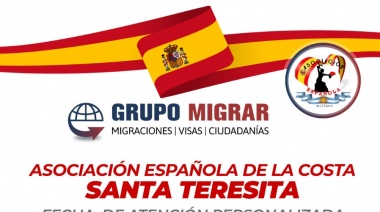 Se brindará asesoramiento sobre la tramitación de la ciudadanía española en Santa Teresita