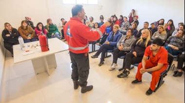 Se realizó una capacitación sobre manejo del fuego en el Hospital de Santa Teresita