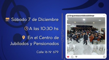 La orquesta infanto juvenil “Sonidos del Mar” dará un concierto gratuito en San Clemente