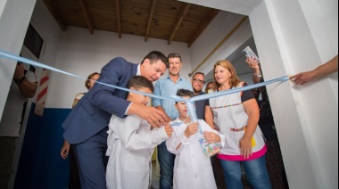 Con la inauguración de 5 aulas, Cardozo participó del inicio del ciclo lectivo 2023 en la Escuela Primaria N° 9 de Mar de Ajó