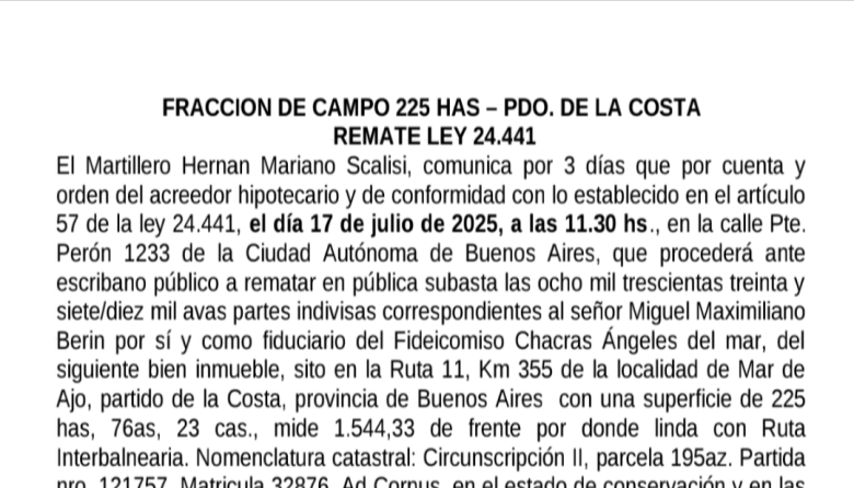 EDICTO DE REMATE