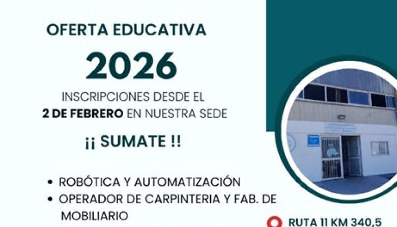 El Centro de Formación Laboral N° 401 abre la inscripción a los cursos 2026